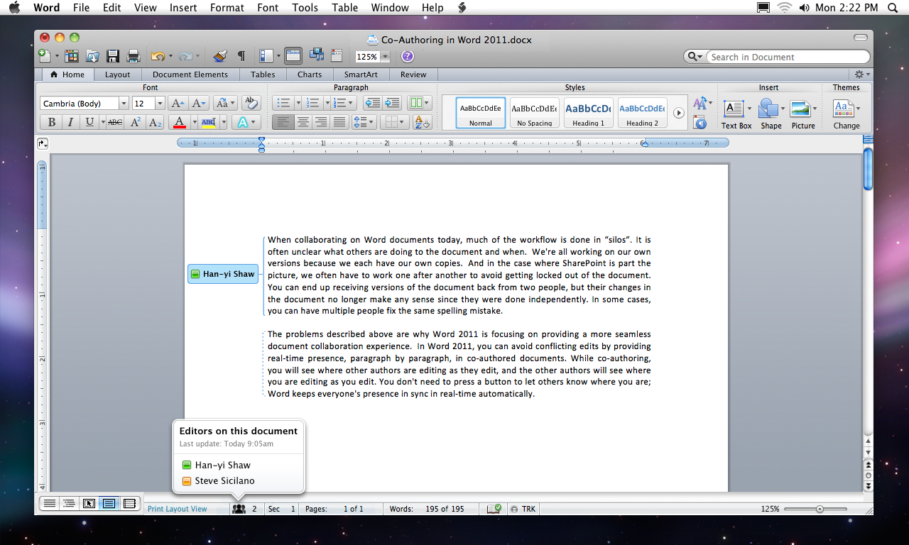 word for mac version 16.17